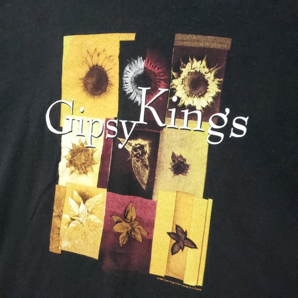 Authentic Rare Vintage 90s Gipsy Kings Cantos de Amor Tultex T-shirt - Picture 2 of 11